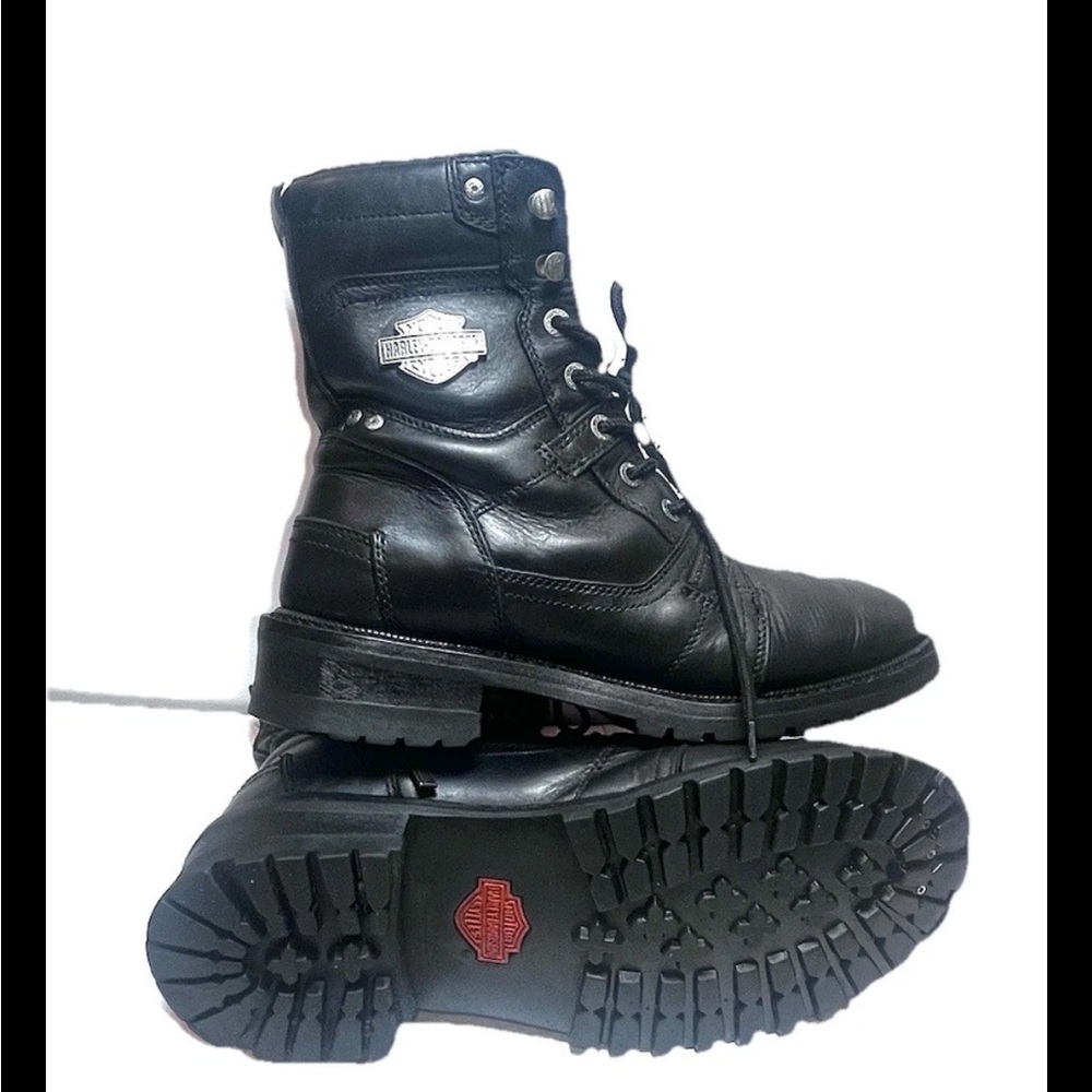 Harley-Davidson Men's Haines Black or Motorcycle Boots D93522 Size 11 M Zippers